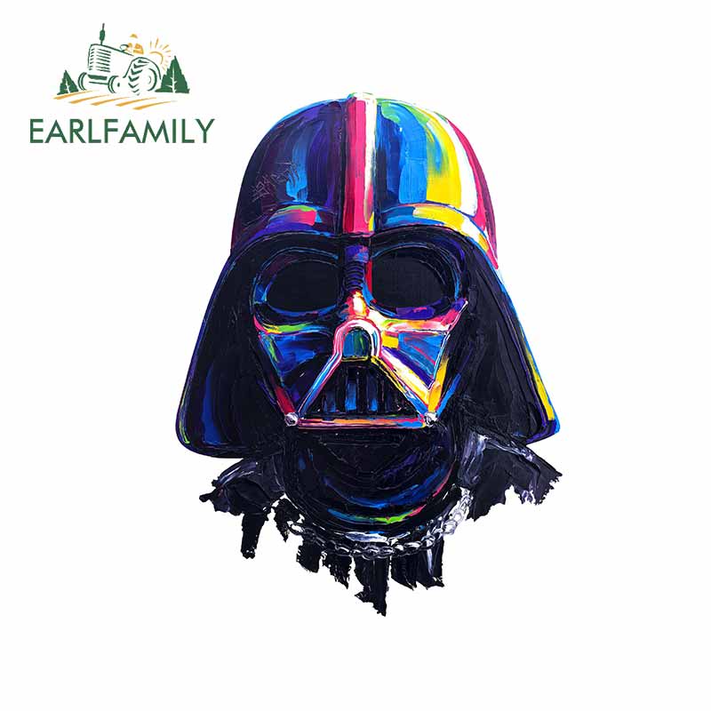 Earlfamily 13 ซม.Darth Vader Star War สติ ๊ กเกอร ์ รถ DIY Occlusion Scratch แฟชั ่ น Camper Windows Decal เหมาะสําหรับพื ้ นผิวสะอาดแบนและเรียบเนียน