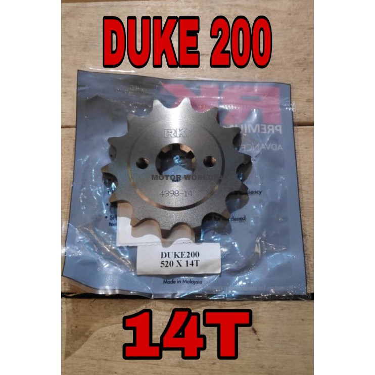 SpROCKET RK FRONT DUKE200 KTM DUKE 200 DEPAN SPROCKET RK JAPAN { 520 - 14T / 13T }