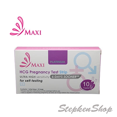 Maxi Early Result Pregnancy Test Strips *6 Days sooner 10miu/ml (10 counts) UK  Exp. 10/2026