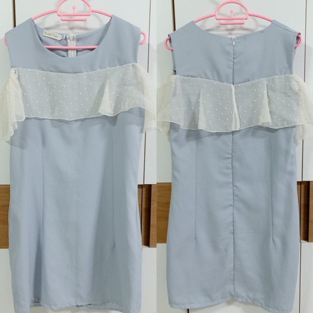 เดรสออกงาน แขนระบาย Pastel time