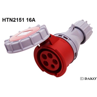 HTN2151 ปลั๊กตัวเมียกลางทาง 3P+N+E 16A 400V IP67 6h