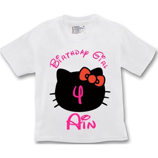 เสื้อยืด พิมพ์ลาย Hello Kitty สําหรับวันเกิด