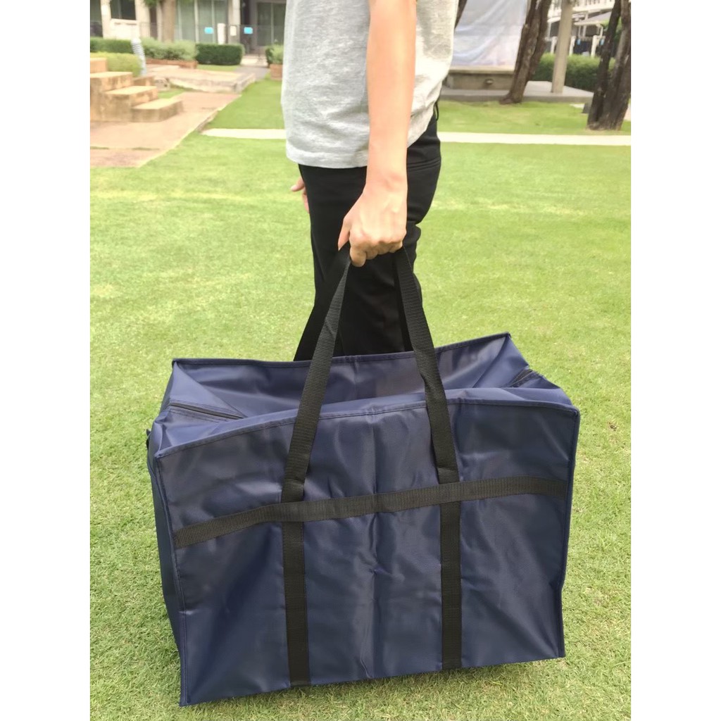 80L กระเป๋าใบใหญ่ พับได้ ใส่ของแล้วดูดี พกพาได้ น้ำหนักเบา แข็งแรง กระเป๋างอก