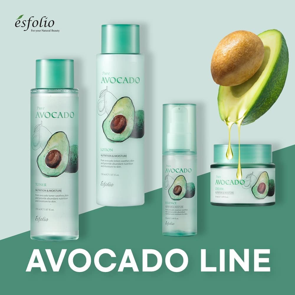 Esfolio Pure Avocado Lotion 150 ml. ผลิตภัณฑ์บำรุงผิวหน้า โลชั่นอะโวคา