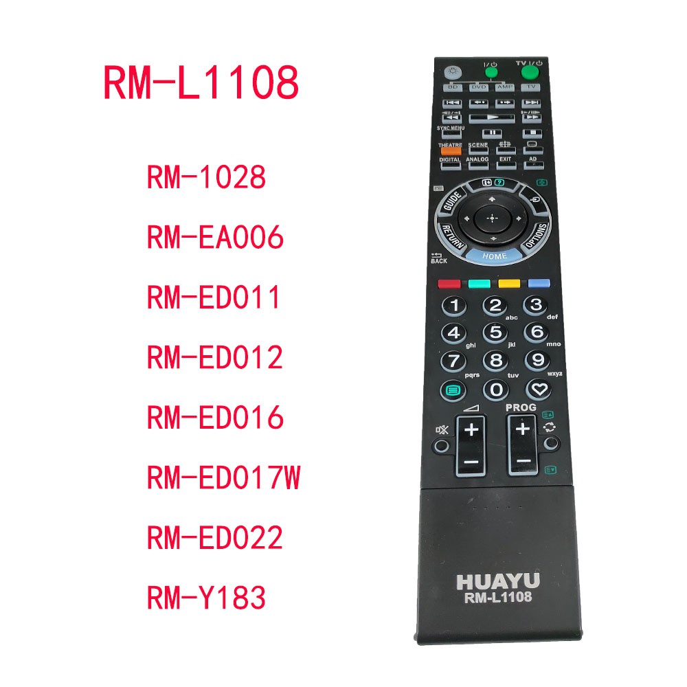 สําหรับเหมาะสําหรับผลิตภัณฑ์ทดแทนใหม่ Universal รีโมทคอนโทรลเปลี่ยน Sony RM-L1108 LCD TV RM-1028 RM-