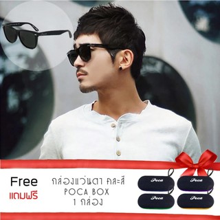 Limited Edition Poca Sunglasses แว่นตากันแดด Polarized AntiUV400 100% รุ่น Black Athena Logo 2140 NG