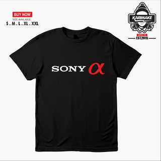 ราคาระเบิดเสื้อยืด พิมพ์ลายโลโก้กล้อง Sony Alpa KarimakeS-3XL