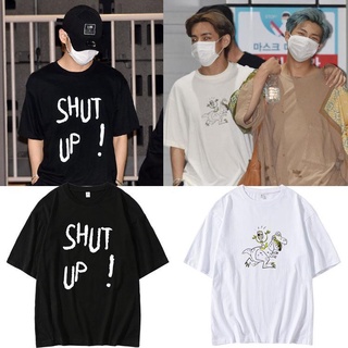 เสื้อยืดแขนสั้นลําลอง ทรงหลวม พิมพ์ลายอัลบั้ม Kim Tae Hyung Dynamite Work Same Style แฟชั่นฤดูร้อน สําหรับผู้ชาย และผู้ห