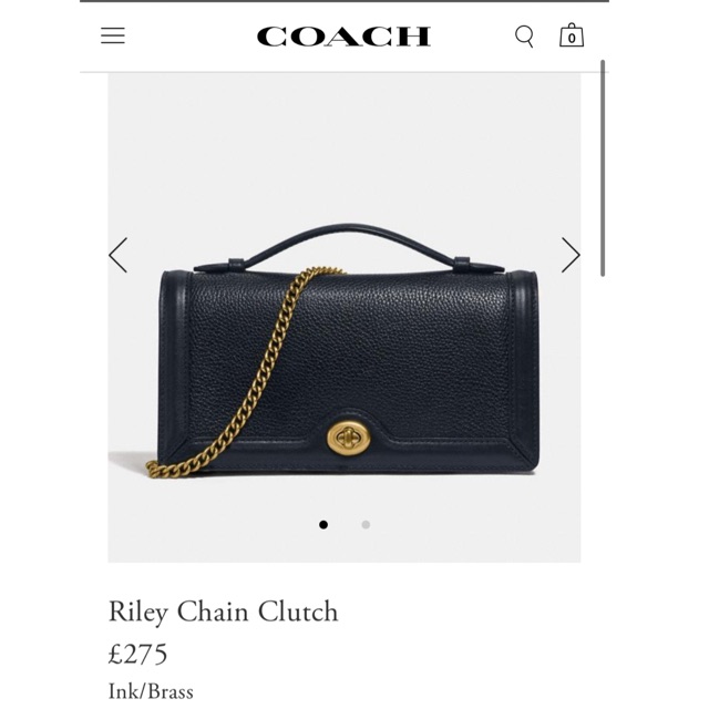 Coach INK Riley Clutch Chain pebble leather bag 69969 กระเป๋าถือคลัชของโค้ช สายสะพายข้าง สะพายไหล่ s