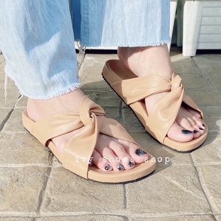 รองเท้าแตะ IVY SHOES (รุ่น IVY22) แบบสวมพันเกลียว หนังนิ่ม ใ…