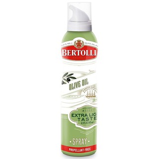 Bertolli Extra Light Olive Oil Spray เบอร์ทอลลี่ เอ็กซ์ตร้า ไลท์ น้ำมันมะกอกแบบสเปรย์ (น้ำมันผ่านกรรมวิธี) 145 มล.