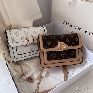 กระเป๋าสะพายข้าง*พร้อมส่ง*ins chain bag 2022 กระเป๋าสะพายข้างพิมพ์ลายแฟชั่นเกาหลีใหม่	กระเป๋า