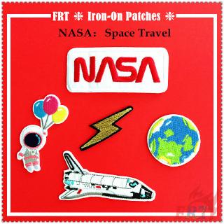 Nasa : Space Patch แผ่นแพทช์ปักลายสําหรับตกแต่งเสื้อผ้า 1 ชิ้น