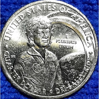 เหรียญ​สหรัฐอเมริกา​ USA, 1 Quarter, (Dr. Sally Ride), #1738E, ชุด​ American Women, ใช้แล้ว