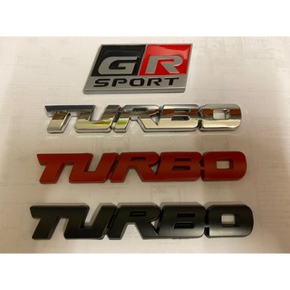 Turbo GR SPORT สติกเกอร์โลโก้โลหะ TURBO GR SPORT Toyota Emblem ATIVA Nissan Passo RS สําหรับติดตกแต่งรถยนต์ Honda City