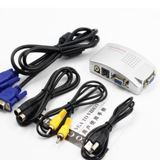 Universal PC Converter Box VGA to TV AV RCA Signal Adapter Converter Video Switch Box