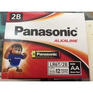 ถ่าน พานาโซนิค อัลคาไลน์ Panasonic Alkaline AA ยกกล่อง 12x2 = 24ก้อน