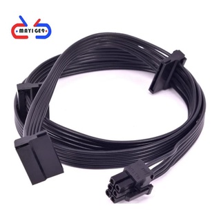 PCIe 6Pin Male to 3 SATA Power Supply Cable for Seasonic Focus Plus Platinum FOCUS+ Series 850PX 750PX 650PX 550PX PSU