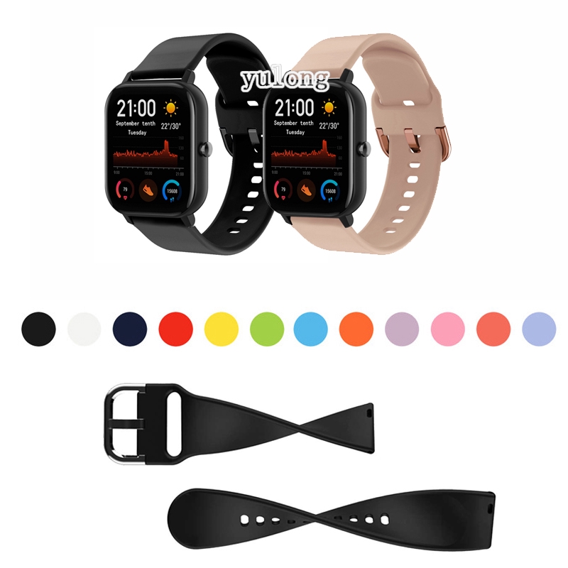 สายนาฬิกาข้อมือ แบบซิลิโคนนิ่ม สำหรับ Huami Amazfit GTS 2 GTS2 mini