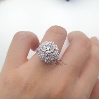 Diamond Ring แหวนเพชร CZ แท้   ดีไซน์โมเดิร์น งานเกรดจิวเวลรี่