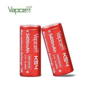 [ลด15% โค้ด PMB0103] Vapcell K54 INR26650 5400mAh 3.7V ของแท้ 2 ก้อนแถมฟรีกระเป๋าใส่ถ่าน