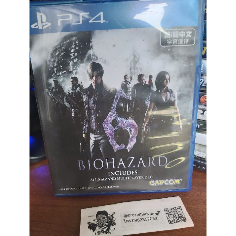 PS4 Biohazard Resident Evil 6 (Zone3/Asia) แผ่นเกมส์ ของแท้ มือ2 ในซีล💯🔥