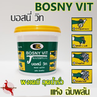 บอสนี่วิท BOSNY VIT Walter Plug อุดกำแพงรั่ว อุดผนังรั่ว ผงเคมี อุดน้ำรั่ว อุดผนังขณะน้ำไหลได้ แห้งฉับพลัน ขนาด 2 ปอนด์