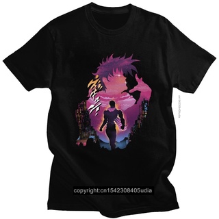 เสื้อยืดสีขาวเสื้อยืดคอกลมเสื้อยืดคอกลม ผ้าฝ้ายแท้ พิมพ์ลายกราฟฟิค Jojo Bizarre Adventure แฟชั่นฤดูร้อน สําหรับผู้ชายS-4