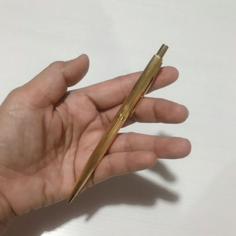 ปากกาแบบกด Parker France แท้ ด้ามทอง มือสองจากญี่ปุ่น