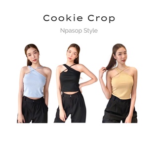 Cookie crop🧋🍪🍩ผ้าrip หนาไม่ย้วยค่ะ