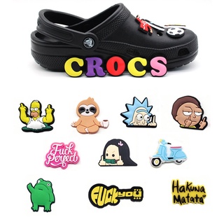 Cy-store ใหม่ จี้การ์ตูนกราฟฟิตี้ PVC สวมนิ้วกลาง สําหรับตกแต่งรองเท้า Crocs Clogs TikTok DIY ขายส่ง