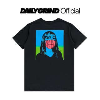 [S-5XL]เสื้อยืด ผ้าฝ้ายแท้ พิมพ์ลาย Daily Grinding Masked แฟชั่นคู่รัก