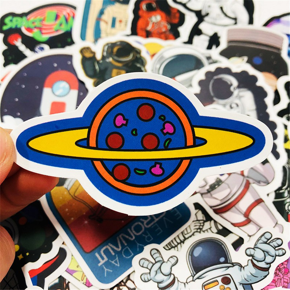 50Pcs Outer Space Astronaut Stickers For Travel Suitcase Skateboard ...