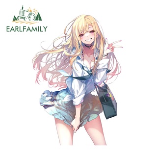 Earlfamily สติกเกอร์กันแดด ลาย My Dress-Up Darling Kitagawa Marin ขนาด 13 ซม. x 9.2 ซม. สําหรับติดตกแต่งรถยนต์ รถจักรยานยนต์