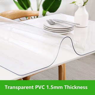 Transparent PVC Tablecloth Waterproof Table Cover Oil-proof Kitchen Dining Place Mat Table Cloths