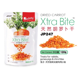 Jolly Xtra Bite Dried Carrot แครอทอบแห้ง สำหรับ กระต่าย แกสบี้ หนูแฮมสเตอร์ (120g) (JP247)