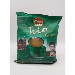 กาแฟ มอคโคน่าทรีโอ เข้ม กลม กล่อม สีเขียว 18 กรัม * 27ซอง moccona trio express