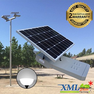 โคมไฟถนนอัจฉริยะ โซล่าเซลล์ 80 Watt (แสง ขาว) Monocrystalline โคมไฟพลังแสงอาทิตย์ ไฟโซล่าเซลล์