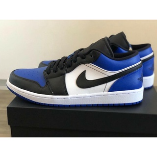 【ลดราคา】 Air Jordan 1 Low Royal Toe CQ9446-400 รองเท้าผ้าใบลําลอง สําหรับผู้ชาย เหมาะกับการเล่นบาสเก็ตบอล NIB