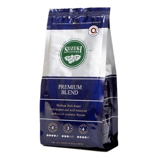 Suzuki Premium Blend Medium Dark Roast Ground Coffee 250g ซูซูกิ กาแฟคั่วบด พรีเมี่ยมเบลนด์ 250 กรัม