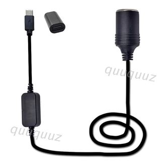 USB C PD Female Type C Male to 12V Car Power Socket Cable for Car DVR GPS E-Dog