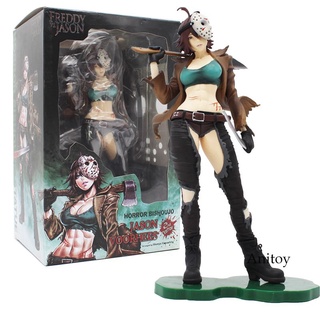 ฟิกเกอร์ Freddy Vs. Jason 2nd Edition Horror Bishoujo Jason Voorhees ของเล่นสําหรับเด็ก