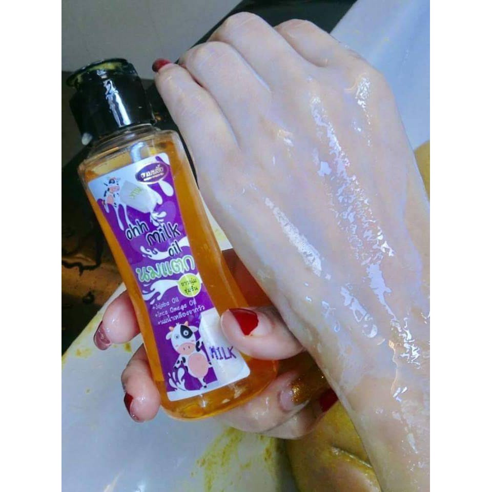 ##นมแตกohh Milk oil  (ขาวนุ่มชุ่มชื่น)​สรรพคุณมีอะไรบ้างมาดูกันค่ะ บำรุงผิวให้เนียนนุ่ม ชุ่มชื่น กระ