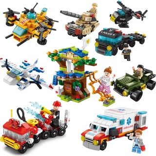 Lego 6 In 1 ตัวต่อตํารวจเมืองตํารวจของเล่นสําหรับเด็ก