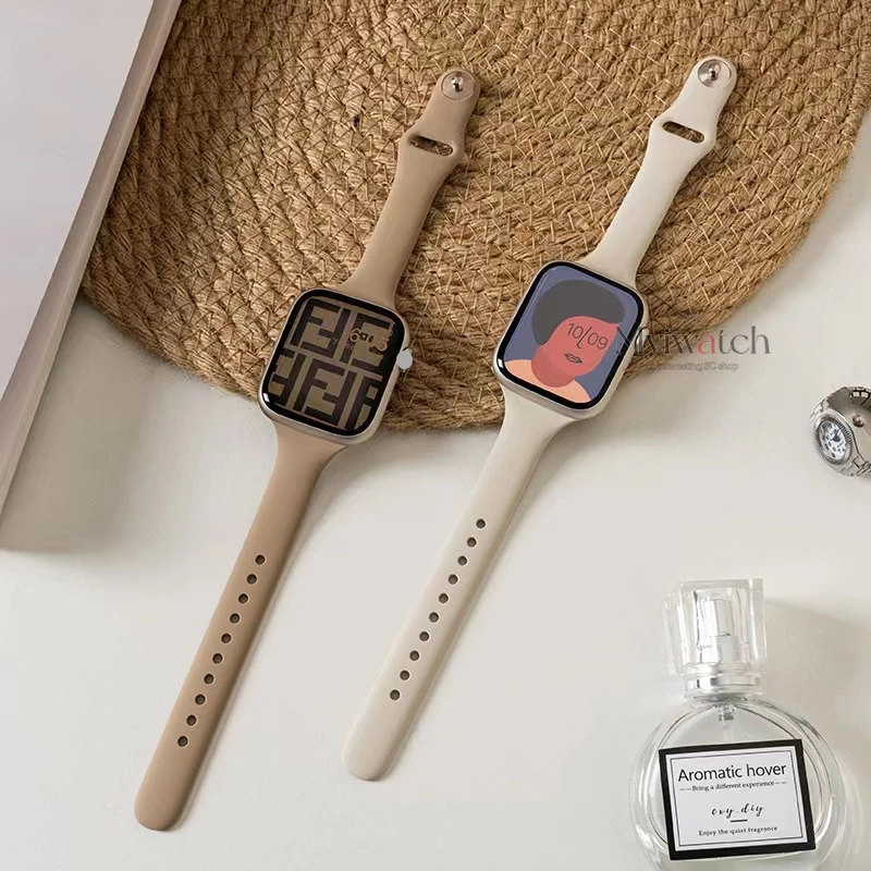 【25 สี】สายนาฬิกาข้อมือยาง แบบนิ่ม สีแคนดี้ สําหรับ iwatch 45/41/44/40 มม. 38 มม. 42 มม. iwatch series 8 7 6 5 SE 4 3 2