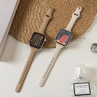 【25 สี】สายนาฬิกาข้อมือยาง แบบนิ่ม สีแคนดี้ สําหรับ iwatch 45/41/44/40 มม. 38 มม. 42 มม. iwatch series 8 7 6 5 SE 4 3 2