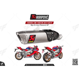 ท่อแต่ง Akrapovic Exhaust Slip-On Line (Titanium) ปลายดาบ GP HONDA CBR 1000 RR 2017-2019 SP