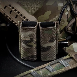 Idogear กระเป๋านิตยสารยุทธวิธี แบบคู่ 9 มม. พร้อมช่องใส่แข็ง MG-F-04