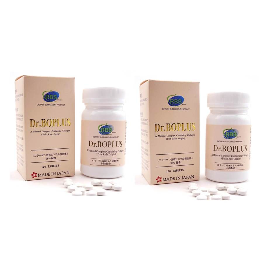 Dr.Boplus 120 เม็ด 2 กล่อง ดร.โบพลัส (ล็อตใหม่ 27-09-2025) ลดความเสื่อม กระดูกพรุน มวลกระดูก++ ความสูง++ แท้100%