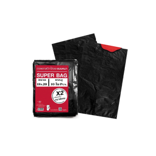 [7.7][ส่งฟรี!! เก็บโค้ดหน้าร้าน]ถุงขยะ ถุงขยะดำเกรด A สีดำ หนาพิเศษ 2 เท่า MEE SUPER BAG